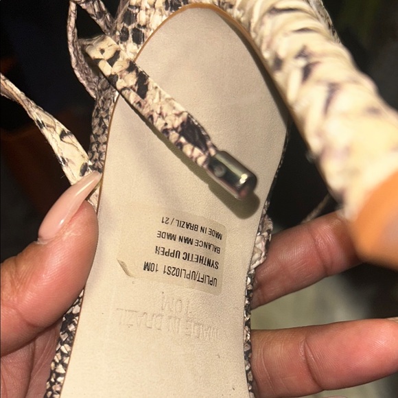 Steve Madden Snakeskin Lace-Up Heels - Picture 2 of 3